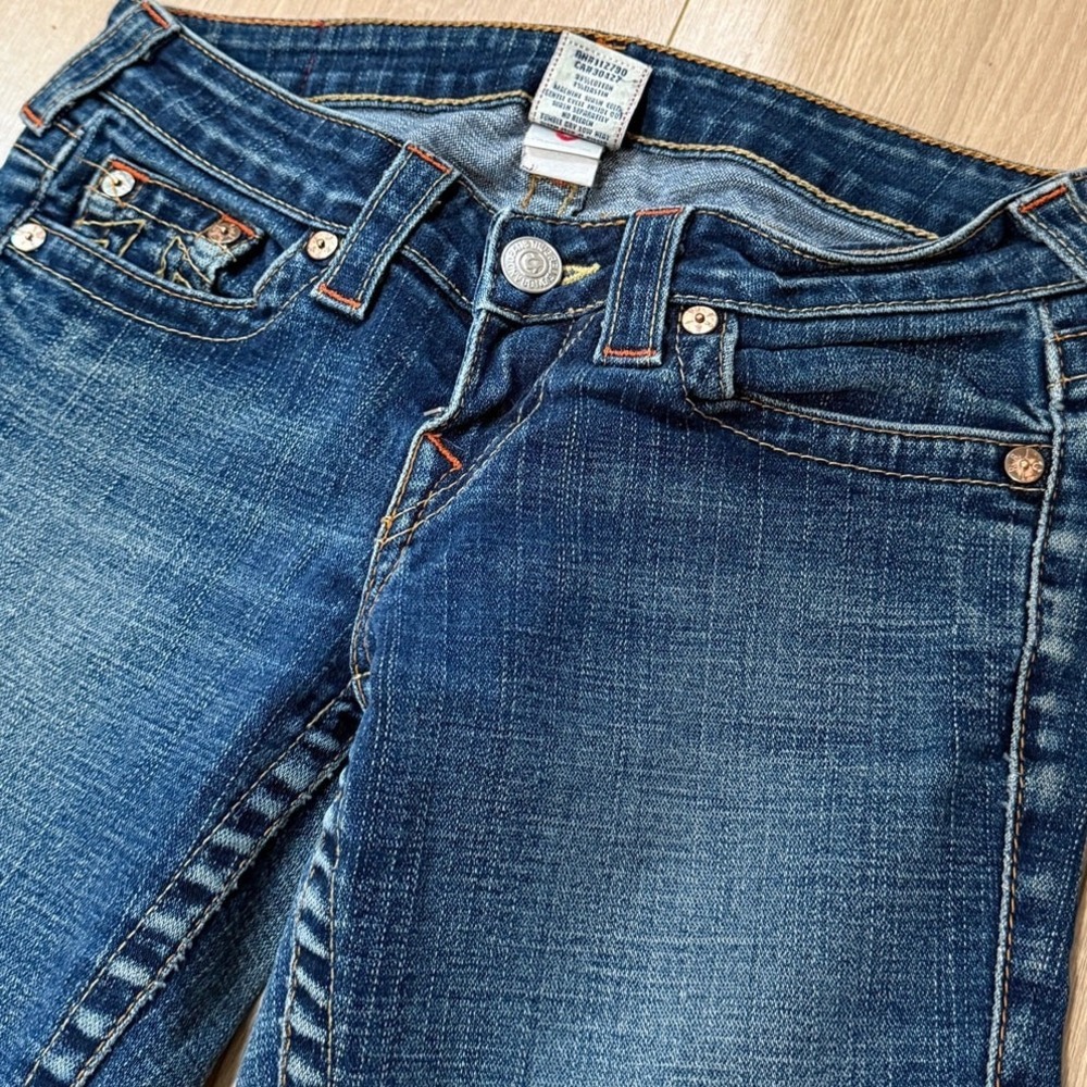 True Religion Stella Low Rise Skinny Jeans Medium Wash Blue Size 26 Made in USA - Picture 7 of 7